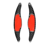 SYGDSG0 Compatible con KIA for Stinger CK 2017 2018 2019 2020 2021 2022 2023 LHD RHD Etiqueta de paleta cambio volante coche Fibra carbono real (carbono rojo) Accesorios