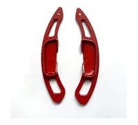 SYGDSG0 Compatible con Mazda CX-5 2013 2014 2015 2016 2017 2018 2019 2020 2021 2022 2023 2024 Paleta de cambio volante coche impresión fibra carbono ABS (impresión roja) Accesorios