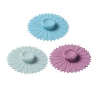 Syglawnd 3 Fundas de Silicona para Tazas, Tazas, teteras, 4, 1 Pulgadas, Cubierta Reutilizable para Bebidas, Cubierta para a Prueba de Polvo, Cubiertas Flexibles para Copas de Vino a Prueba de Fugas