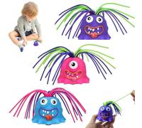 Syglawnd 3 Piezas de Juguete Monstruo Que Tira del Pelo Divertido Gritando Fidget para niños Adolescentes Adultos, Alivio del estrés contra la ansiedad