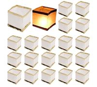 Syglawnd Linternas de Papel, 20 linternas flotantes, Luces flotantes para Piscina Que se Pueden Escribir y Dibujar, Papel Blanco de 5, 9 Pulgadas para desear Orar afuera para Uso Diario