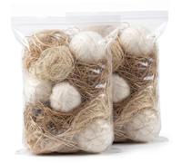 Syglawnd Material para anidar pájaros, 2 Paquetes de Material para anidar pájaros, Mezcla de Fibras Naturales Mixtas para Mascotas y Aves Silvestres, 20 g Cada uno, para Aves Silvestres