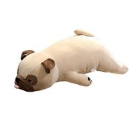 Syglawnd Plumón de algodón Pug Happi Perro de Peluche muñeca Almohada Lindo Peluche Shar Pei Animales niños Vacaciones 55 cm para Uso Diario para Uso Diario
