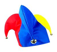 Syglawnd Sombrero de Arlequín, Sombrero de Bufón de la Corte, Divertido Payaso Arlequín con Campanas, Tamaño Uniforme, Accesorio de Disfraz de Bufón de la Corte para Fiesta del Festival