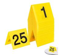 Syglawnd Tarjeta de Escena del Crimen, marcadores de Escena del Crimen, 25 Unidades, 2, 95 x 3, 54 Pulgadas, Tarjeta de Marca de evidencia fotográfica, números 1-25, Marcos de evidenc