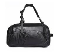 SYGZMY Bolso de Viaje de Cuero de Vaca auténtico for Hombre, Bolso de Fin de Semana, Estilo Retro