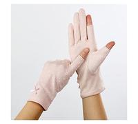 SYGZMY Guantes Cortos de Ciclismo de Primavera y Verano for Mujer, Guantes de conducción de protección Solar de algodón Fino con Medio Dedo(3-Pack)