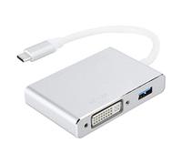 SYH&AQYE Adaptador USB a HDMI, Convertidor de Cable 4 en 1 Tipo C a HDMI VGA DVI USB3.0, Cable Adaptador 1080P para PC, Computadora Portátil, Proyectores HDTV, Dispositivos de Entrada HDMI