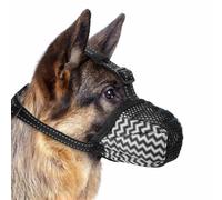 SYH&AQYE Bozal de Malla for Perro, bozal for Perro, bozal de Cesta de Nailon Suave, diseño de Malla Transpirable Que Evita morder, Masticar, lamer y Comer, 2 uds.(S)