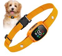 SYH&AQYE Collar Antiladridos for Perros, Collar Apto for Mascotas Que Reduce Los Ladridos Excesivos, Apto for Uso Diario Y Viajes(Naranja)