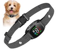 SYH&AQYE Collar Antiladridos for Perros, Collar Apto for Mascotas Que Reduce Los Ladridos Excesivos, Apto for Uso Diario Y Viajes(Negro)