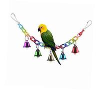 SYH&AQYE Paquete de 2 Campanas for pájaros, Juguetes for Masticar Loros, lámpara de araña, Juguete Colgante for pájaros, Jaula for Loros, Juguetes artesanales, jaulas, cacatúa de Conure Gris Africano