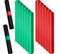 Syhood 12 tiras de PVC rojas y verdes de 1.18 x 8.66 pulgadas, soporte de papel de regalo, soporte de póster para rollo de papel, bandas estabilizadoras para almacenamiento de organización