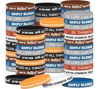 Syhood 200 pulseras religiosas de silicona a granel, pulseras de goma con versículos bíblicos, pulseras espirituales inspiradoras para hombres, mujeres, niños, adolescentes, regalos de fiesta, Sin