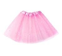 Syhood Faldas de Tutú de 3 Capas Falda de Tutú de Baile de Lentejuelas de Princesa (Rosa)