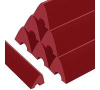 Syhood Juego de 6 Protectores de Goma para Mesa de Billar, Cojines de Goma para Mesa de Billar, 109 cm (Rojo)