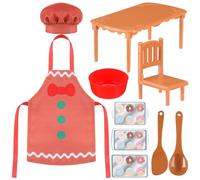 Syhood Juego de accesorios de elfo de Navidad, globo aerostático, scooter, panadero, trajes de disfraz para Navidad, elfo, muñeca, vestido de fiesta (estilo panadero)