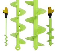 SYITCUN Broca de tierra para taladro, 9 x 40 cm, 4 x 42 cm, broca pesada para jardín, para bulbos, flores y árboles pequeños, robusto taladro para cebolla, plantador de turbo y suelo para jardín