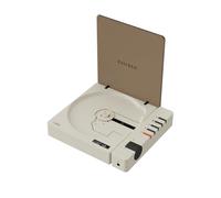 syitren R300 - Reproductor de CD Bluetooth portátil de Escritorio Retro para Salida de Fibra doméstica, sin Altavoz Integrado, Regalo Blanco (Blanco)