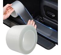 SyiXute 1 Rollos Tiras de Fibra de Carbono,7cm x 10m PelíCula Protectora de Fibra de Carbono,Coche Pegatinas Umbral para Envolver el Borde de la Puerta del Coche