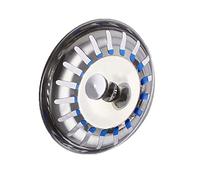 SyiXute 1 tapón colador para fregadero de cocina, diseño grueso, de acero inoxidable, universal, para baño y cocina, diámetro: 80 mm