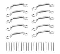 SyiXute 10 Piezas Bucles Cubierta Kayak,Placas de Ojos de Acero Inoxidable con 20 Tornillos,Correas de Ojo de Almohadilla Kayak para Aparejo de Canoa Kayak