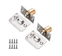 SyiXute 2 Piezas Cerradura de Bola Ajustable, Pestillo de Cobre para Puerta Con Tornillos, Cierres Invisibles para Armario de Cocina