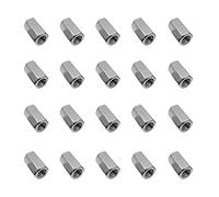 SyiXute 20 Piezas Tuerca Hexagonal Larga,M5 Tuercas de Acoplamiento Hexagonales,Tuerca Hexagonal de Acero al Carbono para el Hogar,Oficina,Equipo de Comunicación (M5*8 * 15mm)