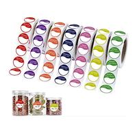 SyiXute 3500 Piezas Etiquetas Autoadhesivas,Etiquetas de Alimentos Redondas,Labels Stickers para Mermelada (Todos Los 7 Días Incluidos y 500 Etiquetas por Rollo) - Siete Colores