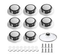 SyiXute 8 Piezas Pomo Para Tapadera de Sartén,Manija de Perilla de Tapa de Olla Universal,Pomo de Tapa de Acero Inoxidable Para Olla con Tornillos para Tapa de Olla Sartenes