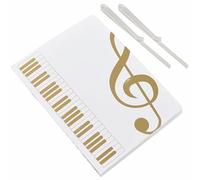 Syiyunran A4 Carpeta de Partituras Para Coro - Blanca 80 Páginas, Plástico Impermeable Duela, Pertain Arte Piano, Guitarra Música Archivo Papel With 2 Transpar ent Divider Clips