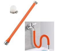 Syiyunran Alargador Grifo Fregadero Extension Prolunga Rubinetto Extensión - Naranja, 1 Unidad, 30 CM, Manguera de Giratoria 360°, Apta para Cocina, Barra Bar, Aseo, Lavabo Del Baño