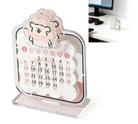 Syiyunran Calendario Mesa Acrílico En Formato Mini Escritorio - Enero a Diciembre 2026, 1 Unidad, Planificación Para el Hogar y la Oficina Mensual Estilo Flip Pared Calendar Calendarios