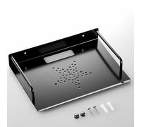 syiyunran Estantería Pared Estante Routers Repetidor - Soporte En Enrutador Negro De Aluminio, Bandeja De Red PequeñA 23x16cm, para Proyectores, Accesorios TV, DVD, BLU-Ray, Módem, Receptores