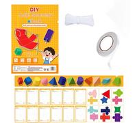 Syiyunran Libros Geometría Principiantes Libro Didáctico Pull String 3D Geometry - 1 Juego, Juego de Espacial Cordón, Fórmulas Volumen y Superficie Contiene 12 Tipos Figuras Espaciales Fundamentos