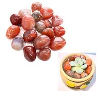 syiyunran Piedra Decorativa Piedras Cantos Rodados Guijarros Preciosas Decorativas - Rojo, 100g, Grava ágata Cristal Semipreciosas, para Acuario Jardineras Caza del Tesoro Fabricación de Joyas