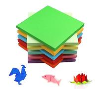 SYJINHUASY 100 hojas de papel de colores de 15 x 15 cm, papel de impresora de color hecho a mano, papel de origami de 70 g, papel decorativo de 100 colores surtidos para manualidades y manualidades