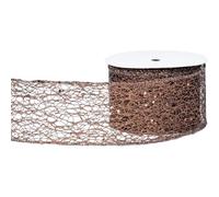SYJYM - Cinta de coquet con lentejuelas grandes en polvo, alambre de hierro para decoración del hogar, interiores y exteriores, 2 rollos