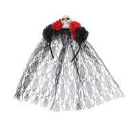 SYJYM - Diadema de Halloween con diseño de rosas y ojos de terror, esqueleto, mano mexicana, día de muertos, cosplay, fiesta de boda