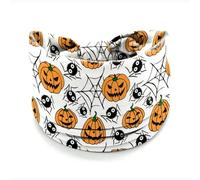 SYJYM - Diademas de Halloween para mujer, turbante ancho, disfraz de calabaza, telaraña, esqueleto malo, banda para el pelo