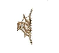 SYJYM - Pinzas para el pelo de esqueleto de Halloween para mujer, accesorios de joyería, color negro, plateado, dorado, pasador grande
