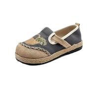 SYJYM - Zapatos casuales de primavera literarios para mujer, tacón plano, casual, boca poco profunda, algodón y lino, bordado para mujer, 013, 38 EU