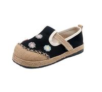 SYJYM - Zapatos casuales de primavera literarios para mujer, tacón plano, casual, boca poco profunda, algodón y lino, bordado para mujer, 03., 36.5 EU