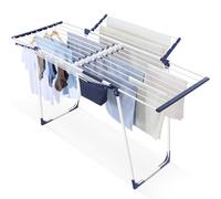 SYKIARIOL Tendedero de colada, Colgador de Ropa Plegable Extensible, secadora de alas con alas, con bolsa de pinzas y soporte para calcetines, adecuado para ropa y toallas