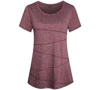 Sykooria Camiseta Deportiva Mujer Manga Corta Camisetas Básicas Mujer Verano Secado Rápido Camiseta Holgada Informal para Yoga Entrenamiento Atlético