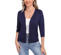 Sykooria Cárdigan Mujer Bolero 3/4 Mangas Chaqueta Punto Corto Ligero Elegante para Fiesta Mujer Vestido Vacaciones Diariamente