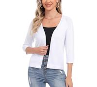 Sykooria Cárdigan Mujer Bolero 3/4 Mangas Chaqueta Punto Corto Ligero Elegante para Fiesta Mujer Vestido Vacaciones Diariamente
