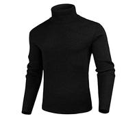Sykooria Jersey Hombre Cuello Alto Cálido Suéter Hombre Slim Fit Pullover Hombre Manga Larga Invierno Otoño