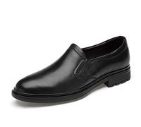 SYktcjgs Mocasines de Moda para Hombres sin Cordones Oxfords de Piel auténtica de Primera Calidad con Parte Superior Baja, Zapatos Casuales de Punta Redonda Transpirable (Color: Negro, tamaño: 35 EU)