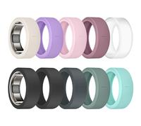 sylacor Funda para Anillo Oura Ring Gen 4/Gen 3, Funda Protectora de Silicona elástica antiarañazos para Hombres y Mujeres, para Entrenar en el Gimnasio (10Collors-8, M (11/12/13/14/15))